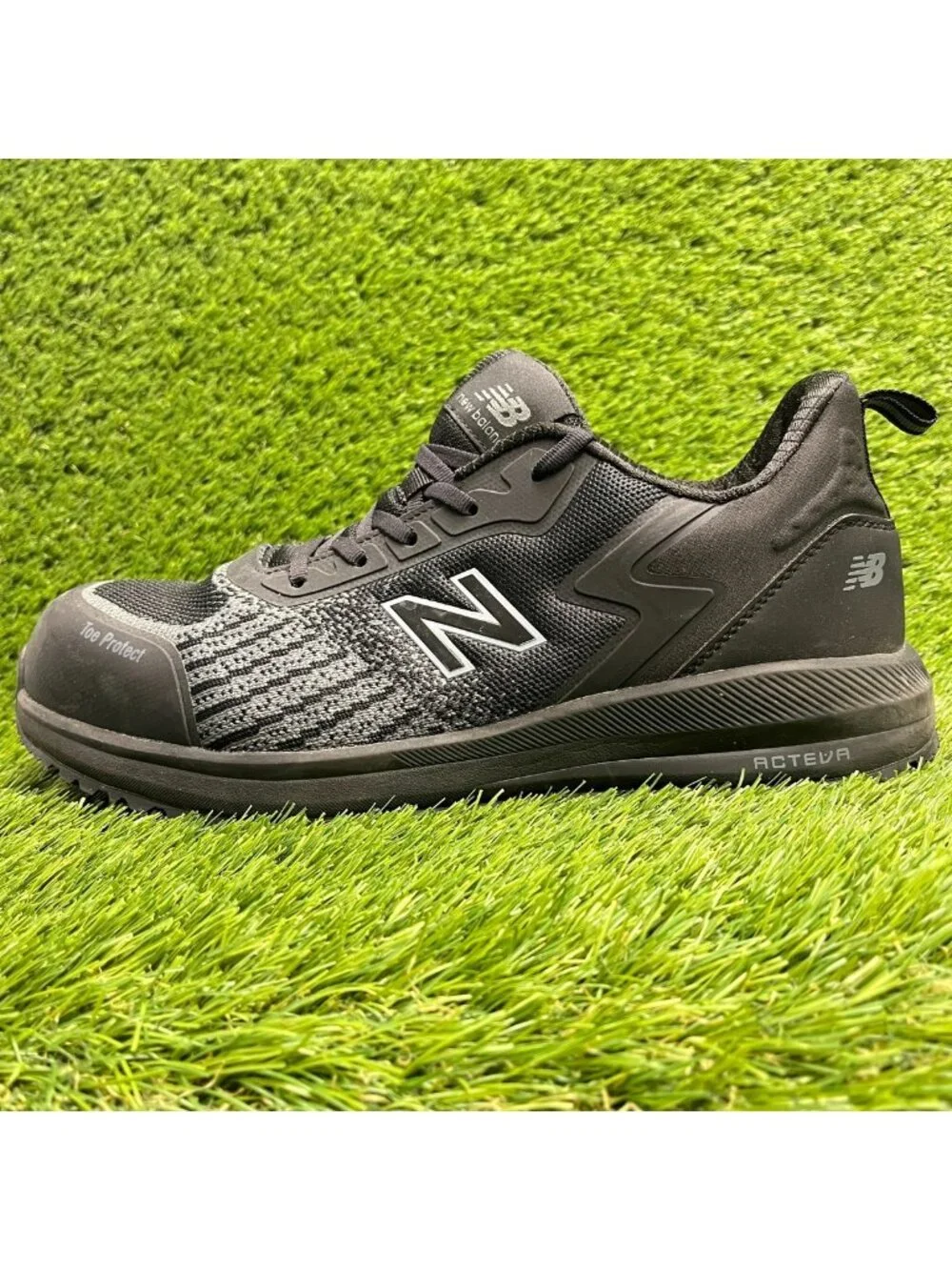 New Balance Speedware Mens Size 10.5 Black White Composite Toe Safety Work Shoes